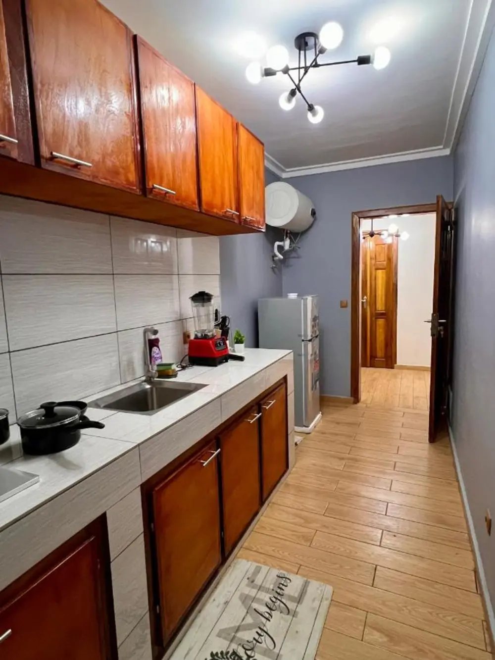 Cuisine équipée d'un appartement